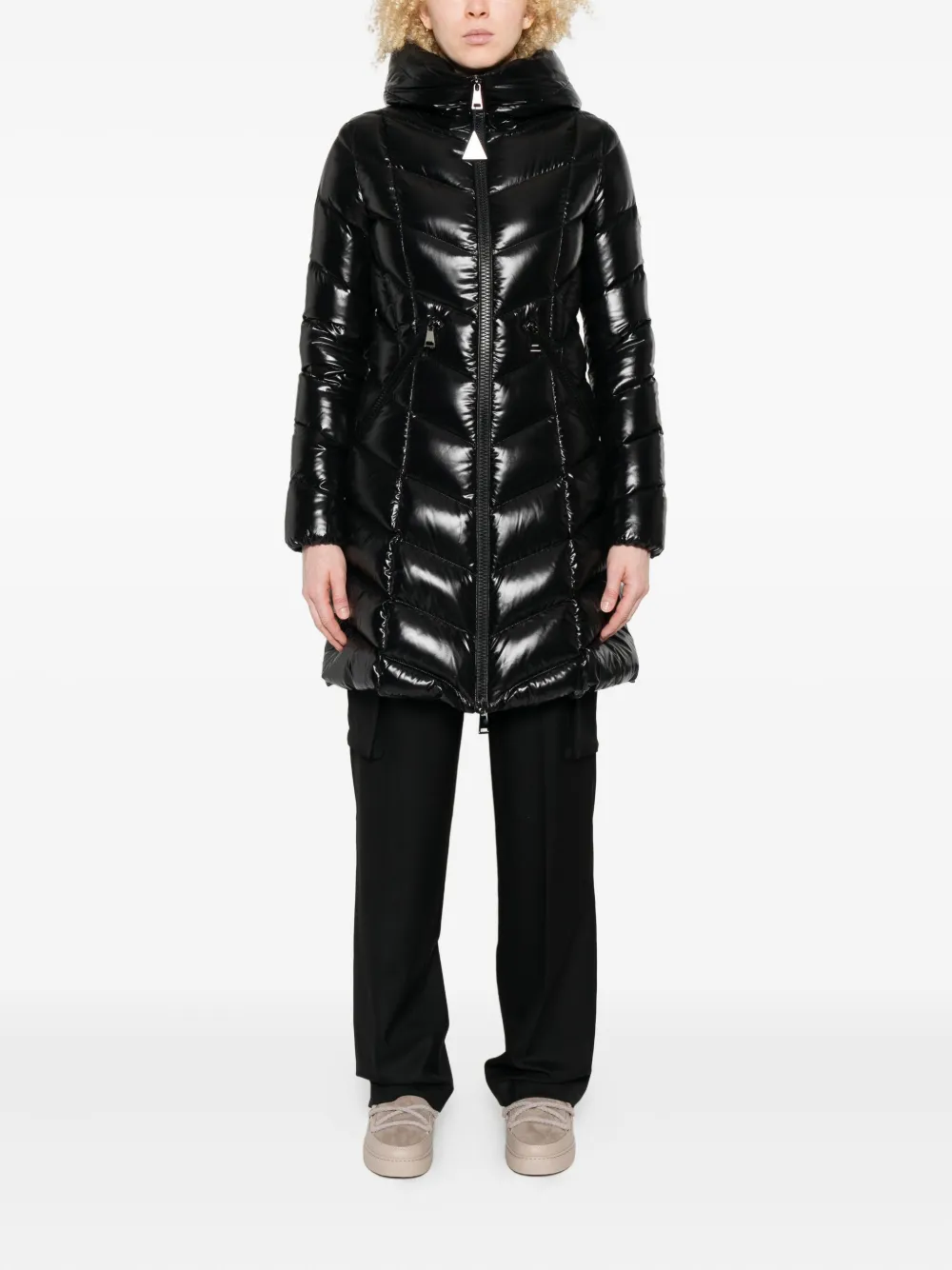 Moncler chevron-quilted hooded puffer jacket | Down Jackets | Image 2