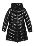 Moncler chevron-quilted hooded puffer jacket - Black