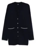 PINKO pocket-detail button-up cardigan - Blue