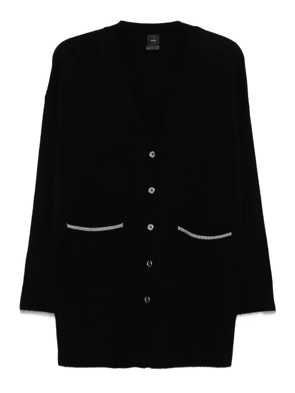 PINKO ribbed-knit cardigan | Black | Image 1