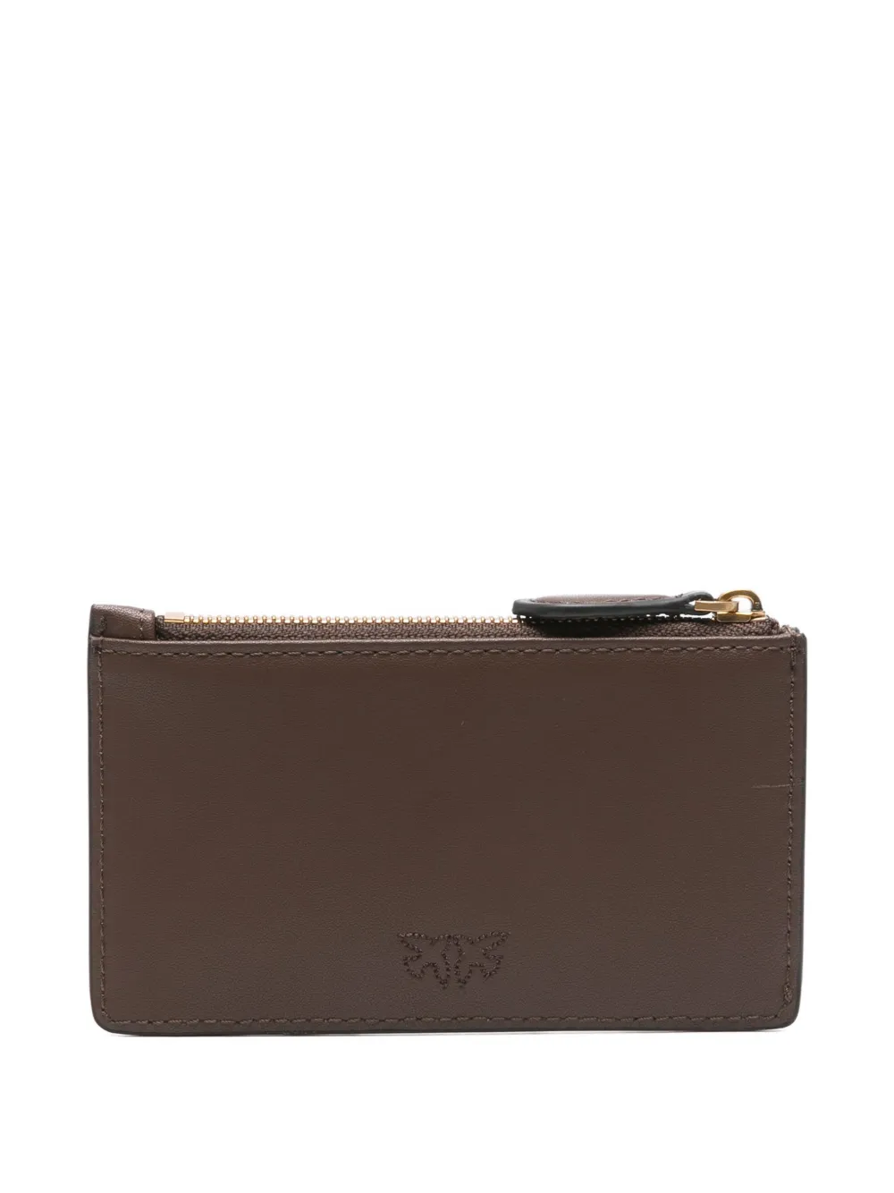 PINKO logo-plaque zip cardholder - Bruin