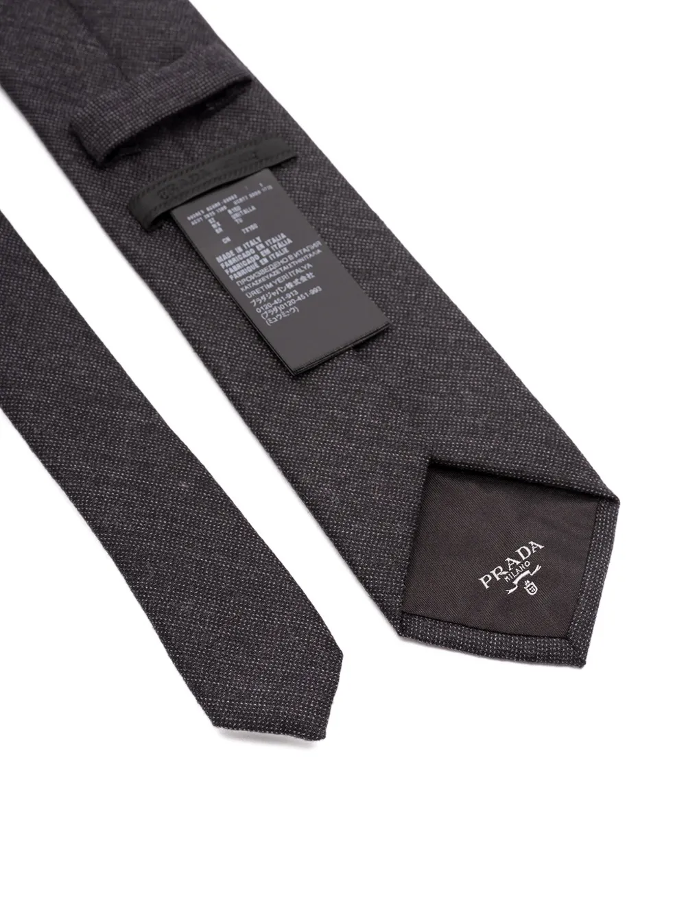 Prada Wollen stropdas - Grijs