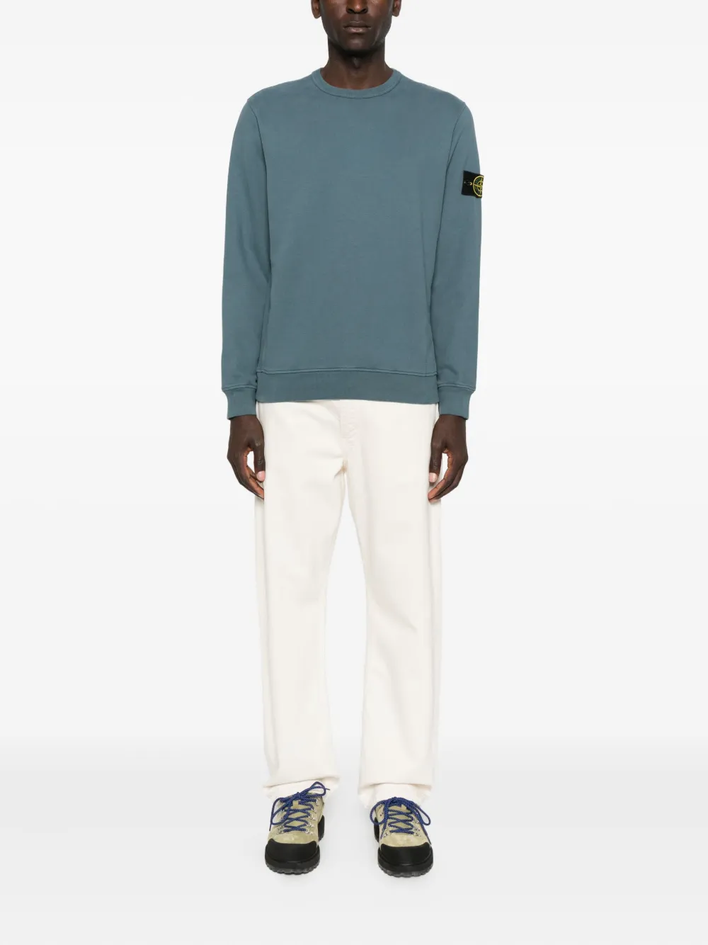 Stone Island Geribbelde sweater met ronde hals - Blauw