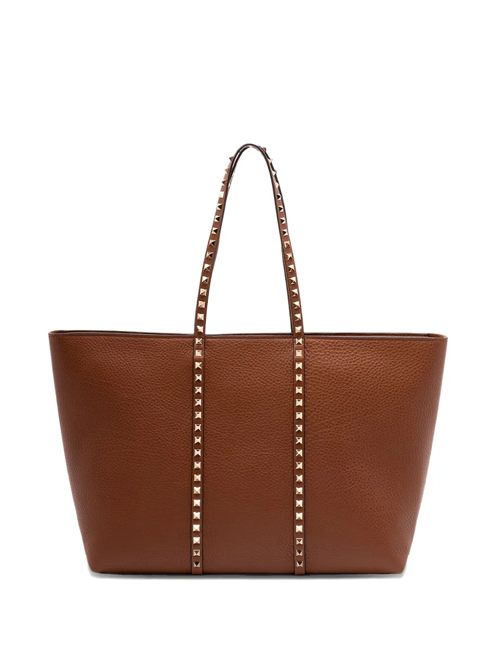 Valentino Garavani Rockstud leather tote bag Bruin
