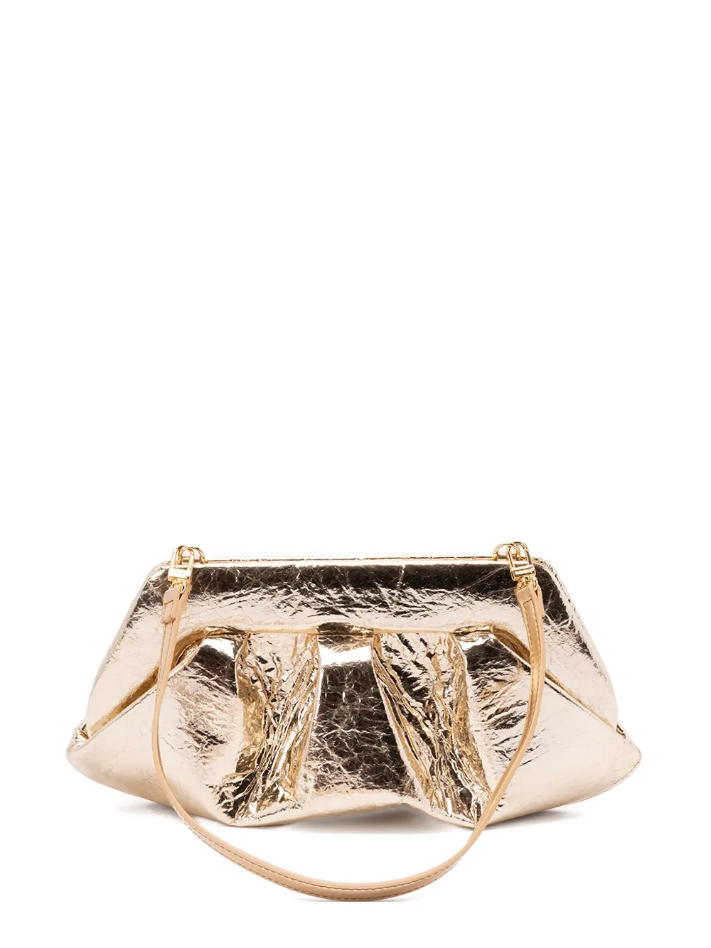 Themoirè Gea Pineapple metallic-finish clutch bag - イエロー Themoirè Gea Pineapple metallic-finish clutch bag - イエロー