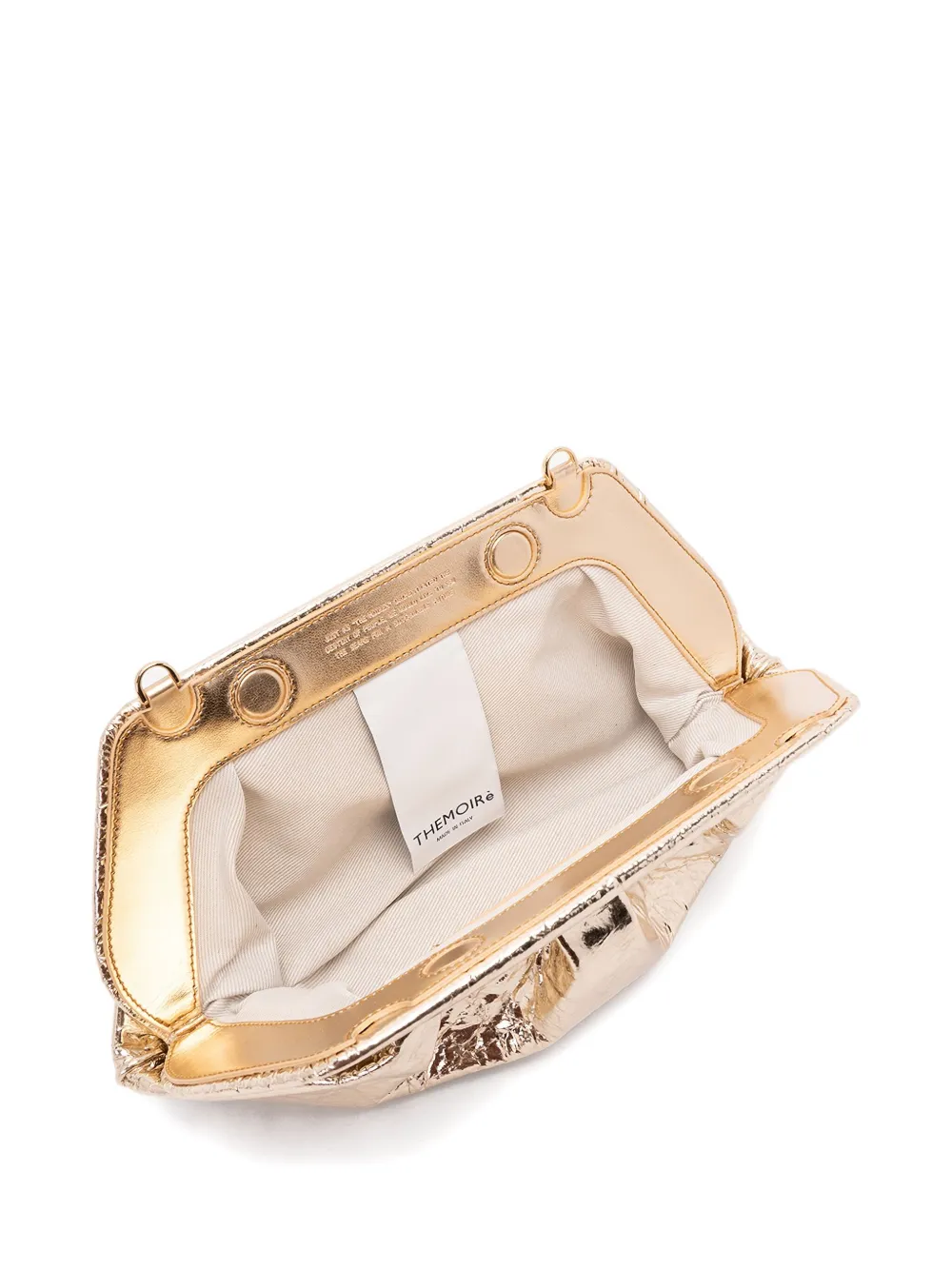 Themoirè Gea Pineapple metallic-finish clutch bag Geel