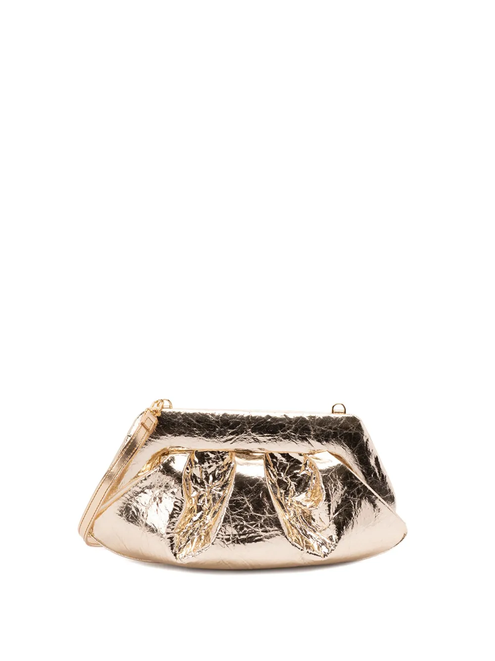 Themoirè Gea Pineapple metallic-finish clutch bag - Geel