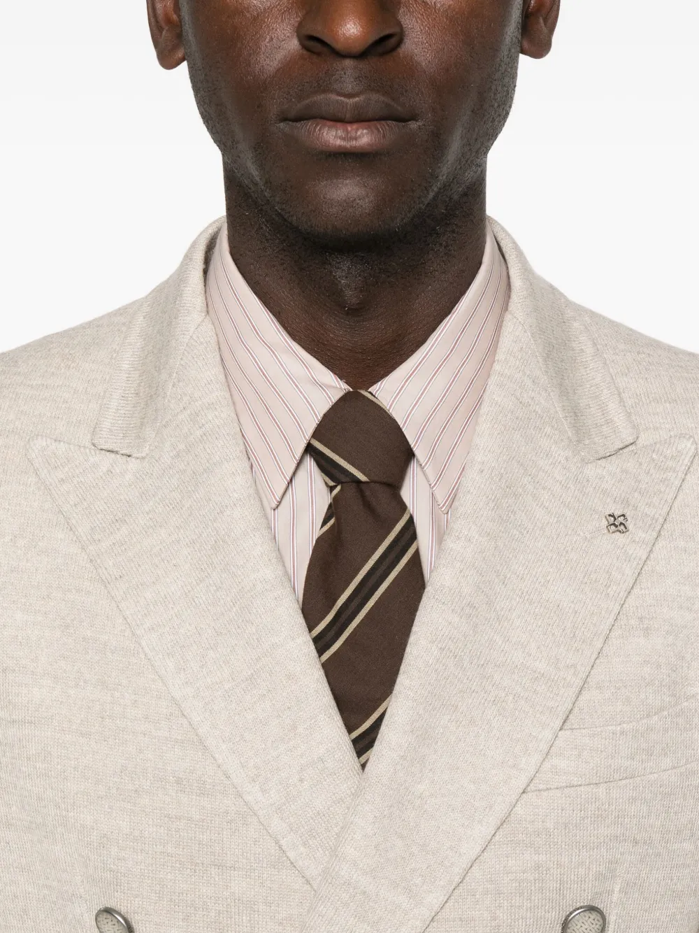 Tagliatore Double-breasted Patch-pocket Jacket In Neutral