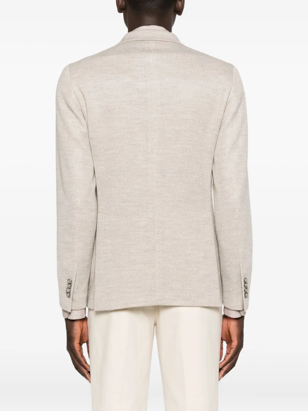 Tagliatore Double-breasted Patch-pocket Jacket In Neutral