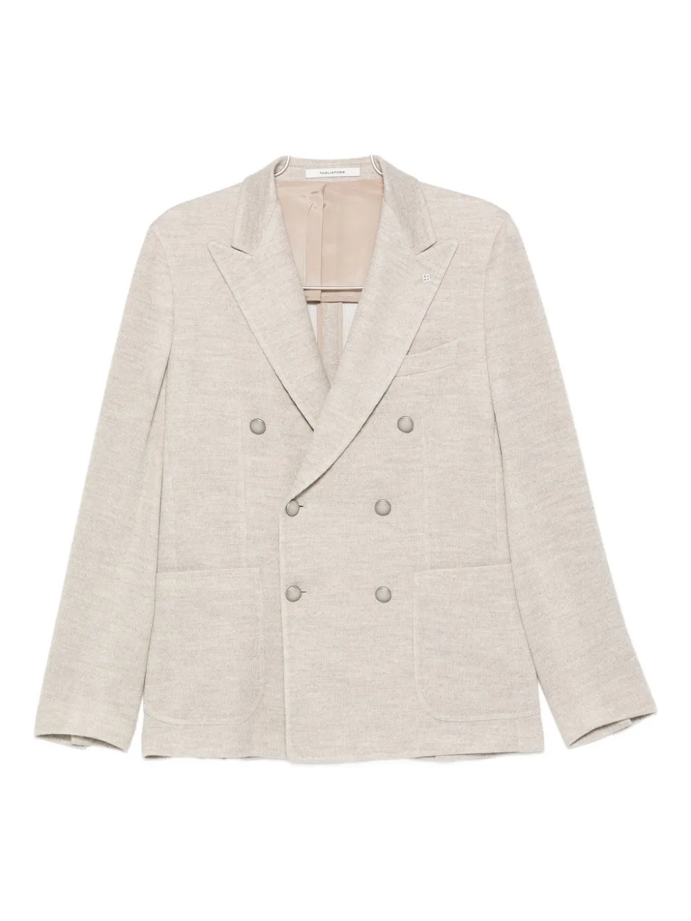 Tagliatore Double-breasted Patch-pocket Jacket In Neutral