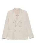 Tagliatore double-breasted patch-pocket jacket - Neutrals