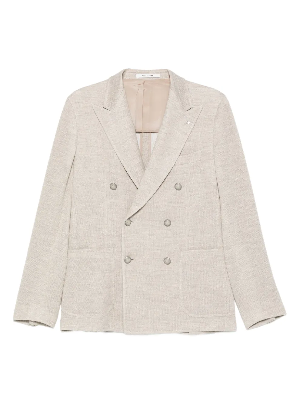 Tagliatore double-breasted patch-pocket jacket | Neutrals | Image 1