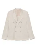 Tagliatore double-breasted patch-pocket jacket - Neutrals