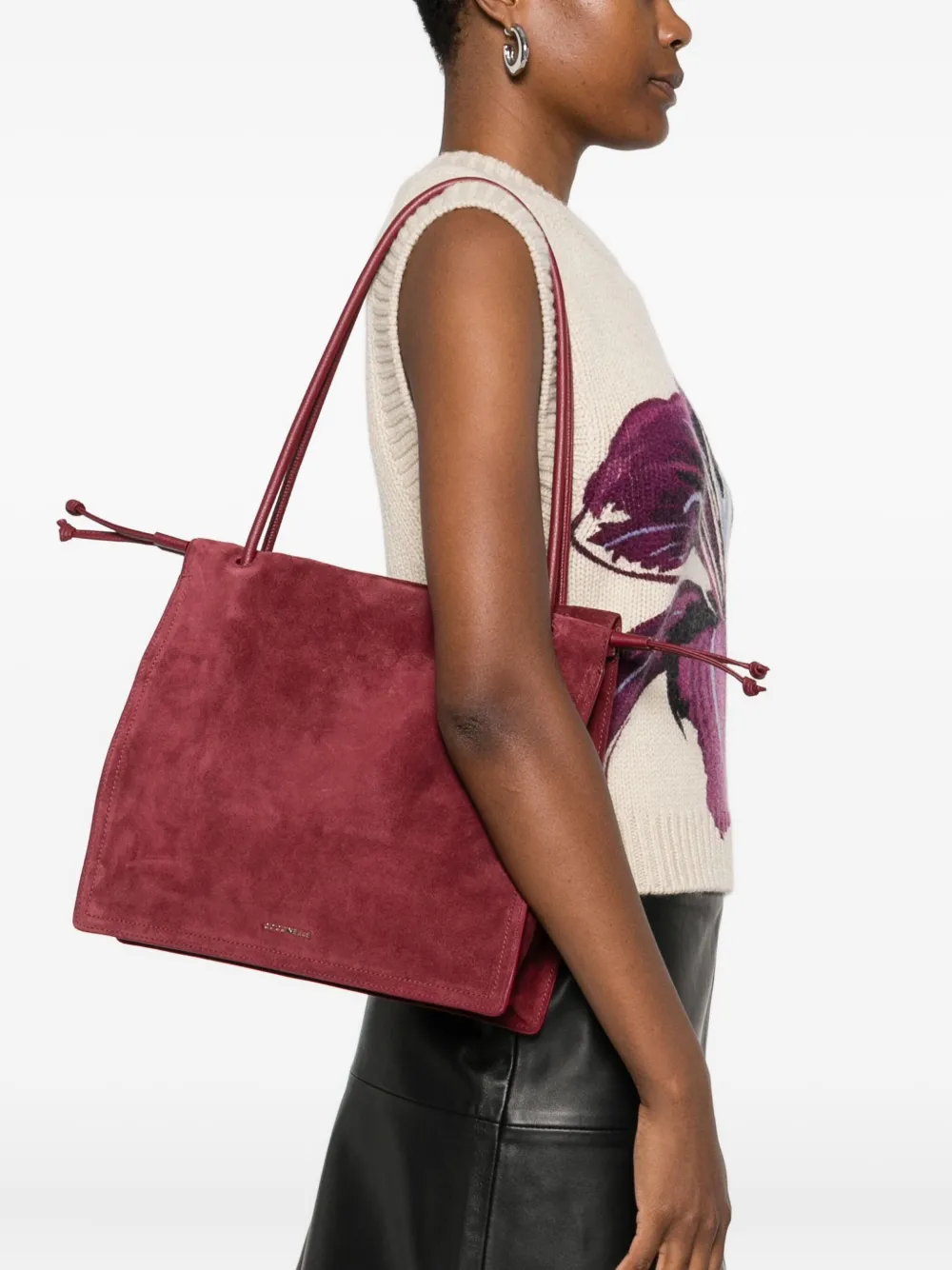 Coccinelle suede shoulder bag - Paars