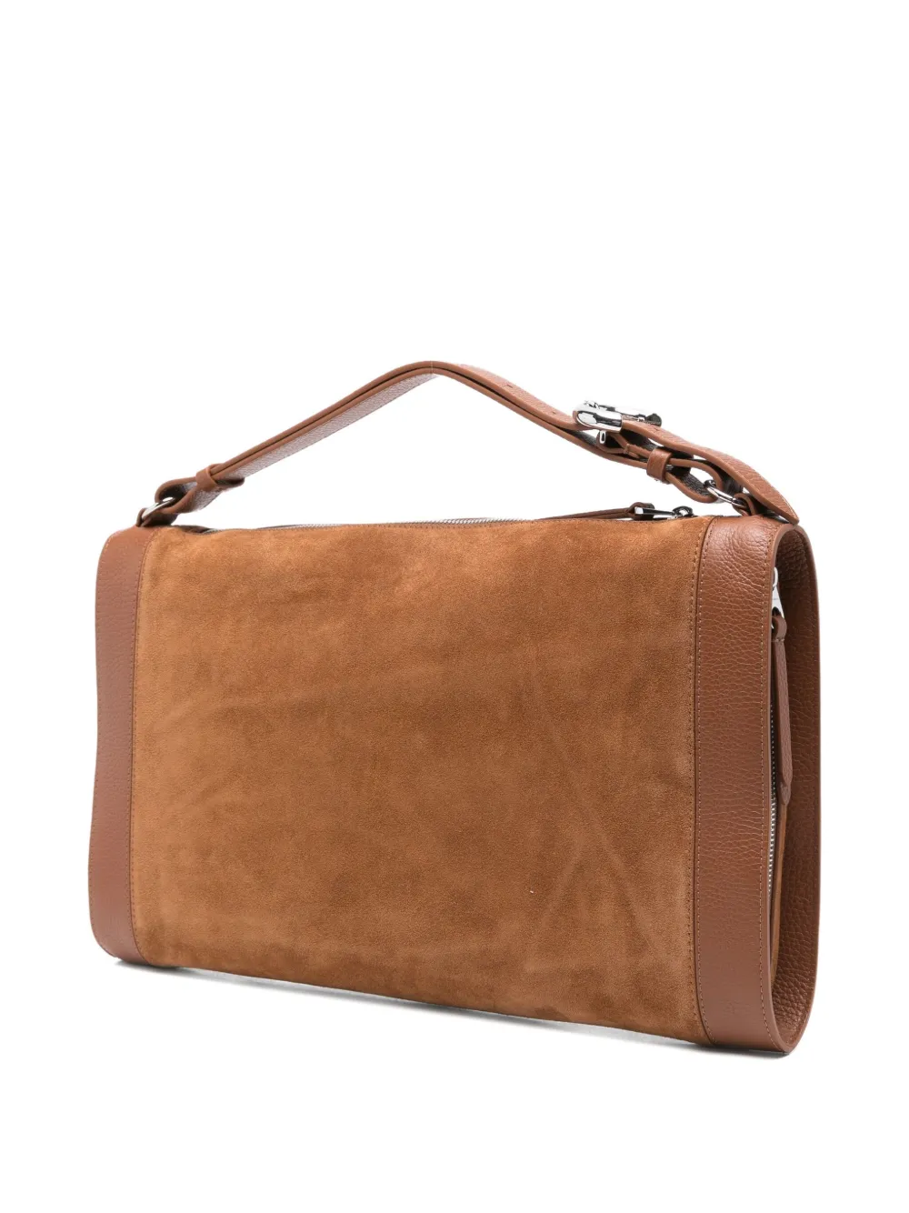 Coccinelle Rectangular Suede Shoulder Bag In Brown