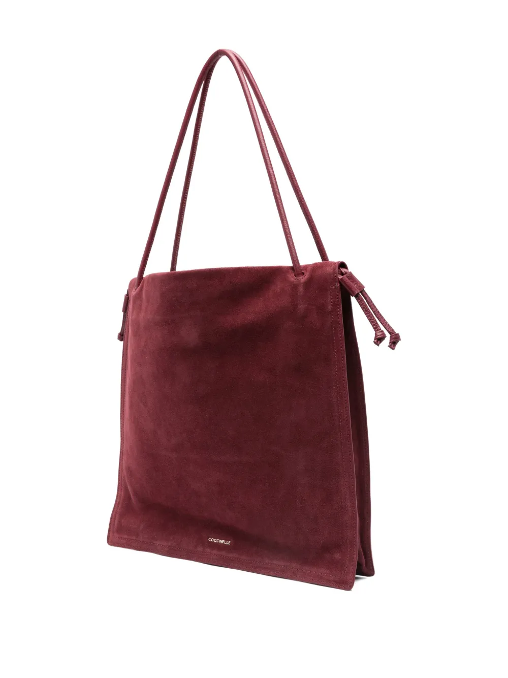 Coccinelle Large Dulse Suede Tote Bag In Purple