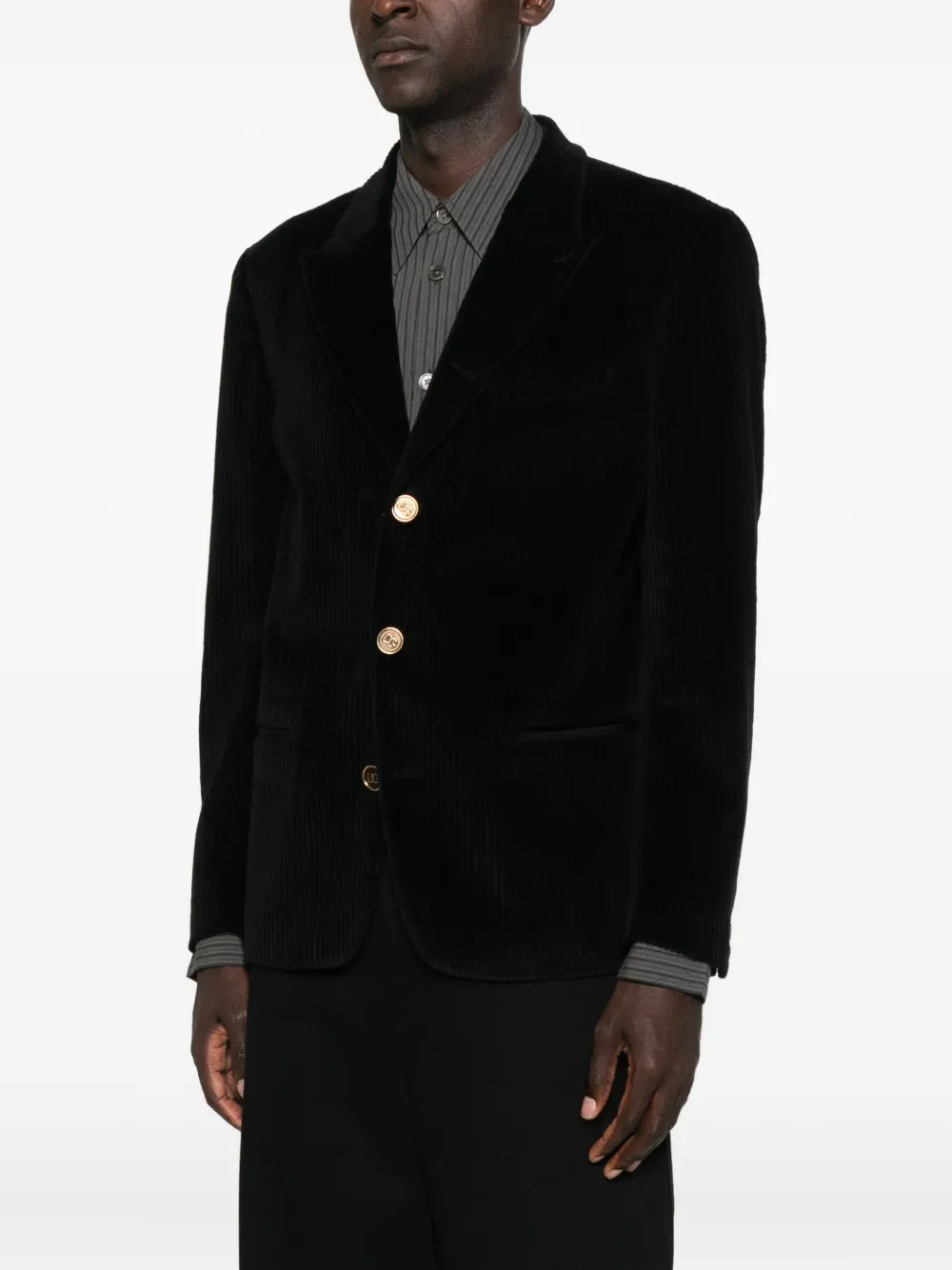 Dolce & Gabbana Corduroy Blazer In Black