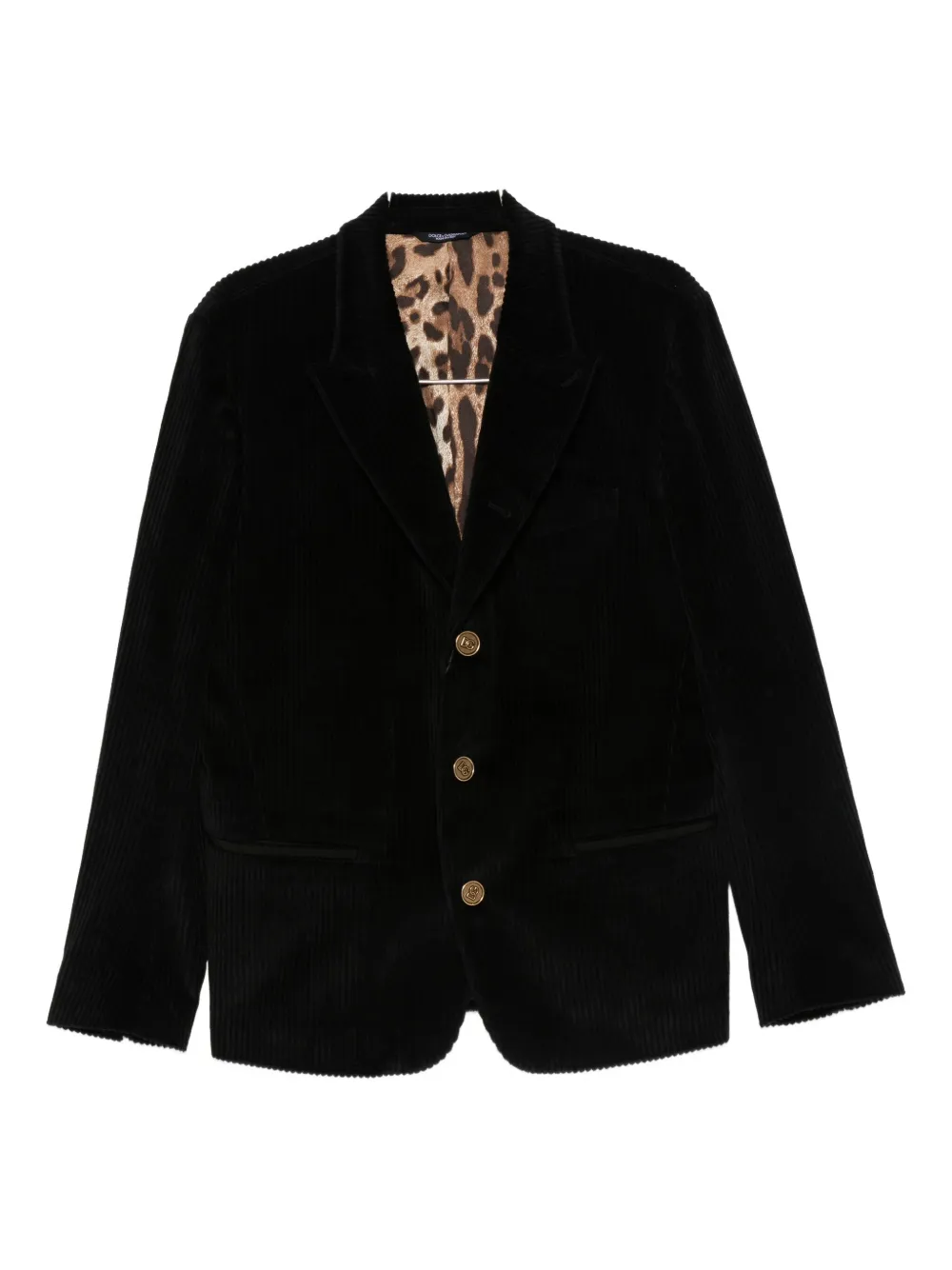 Dolce & Gabbana Corduroy Blazer In Black