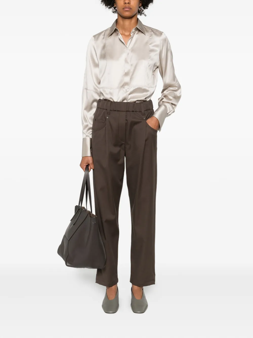 Brunello Cucinelli Zijden blouse - Beige