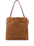 Coccinelle large Dulse suede tote bag - Brown