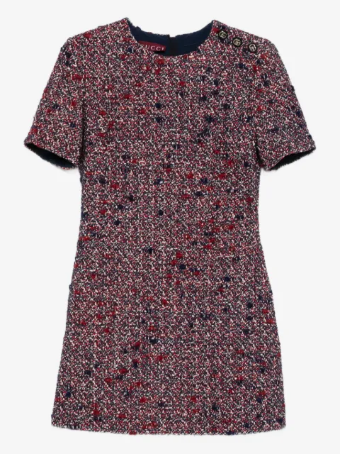 Gucci tweed button-detail dress