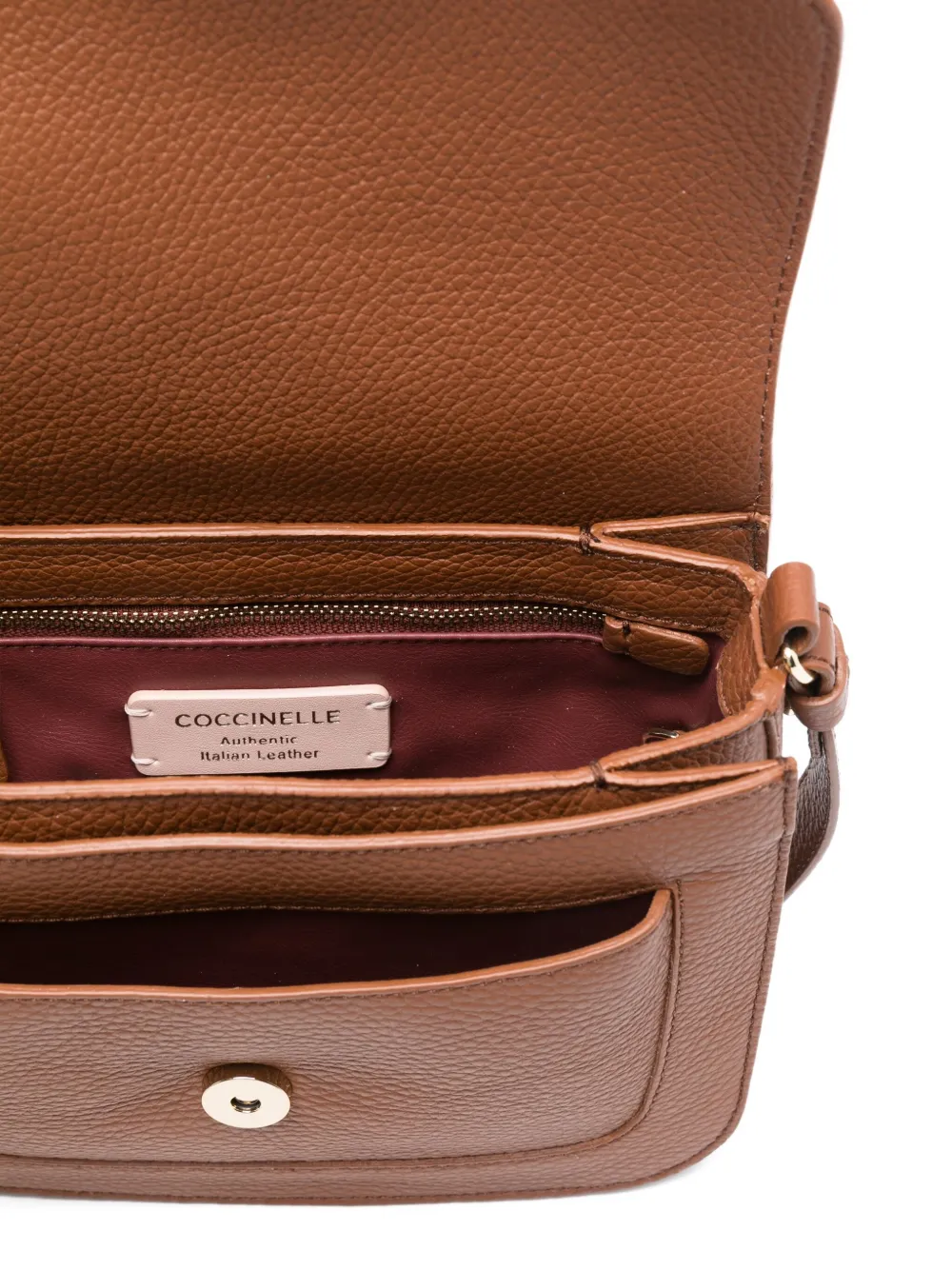 Coccinelle C-me Flap Cross Body Bag In Brown