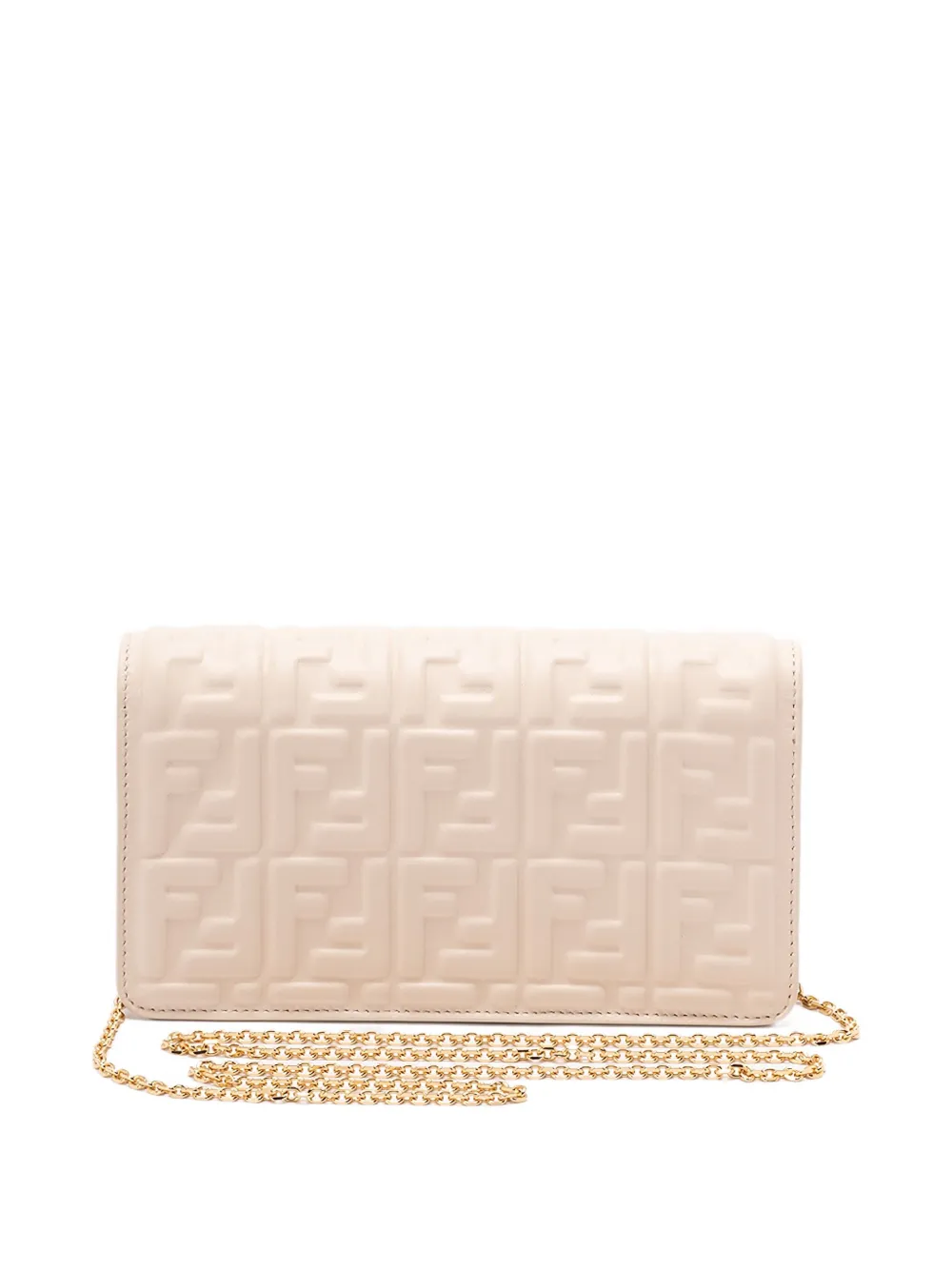 FENDI Wallet On Chain Baguette clutch bag - F0VWM CAMELIA+ORO SOFT