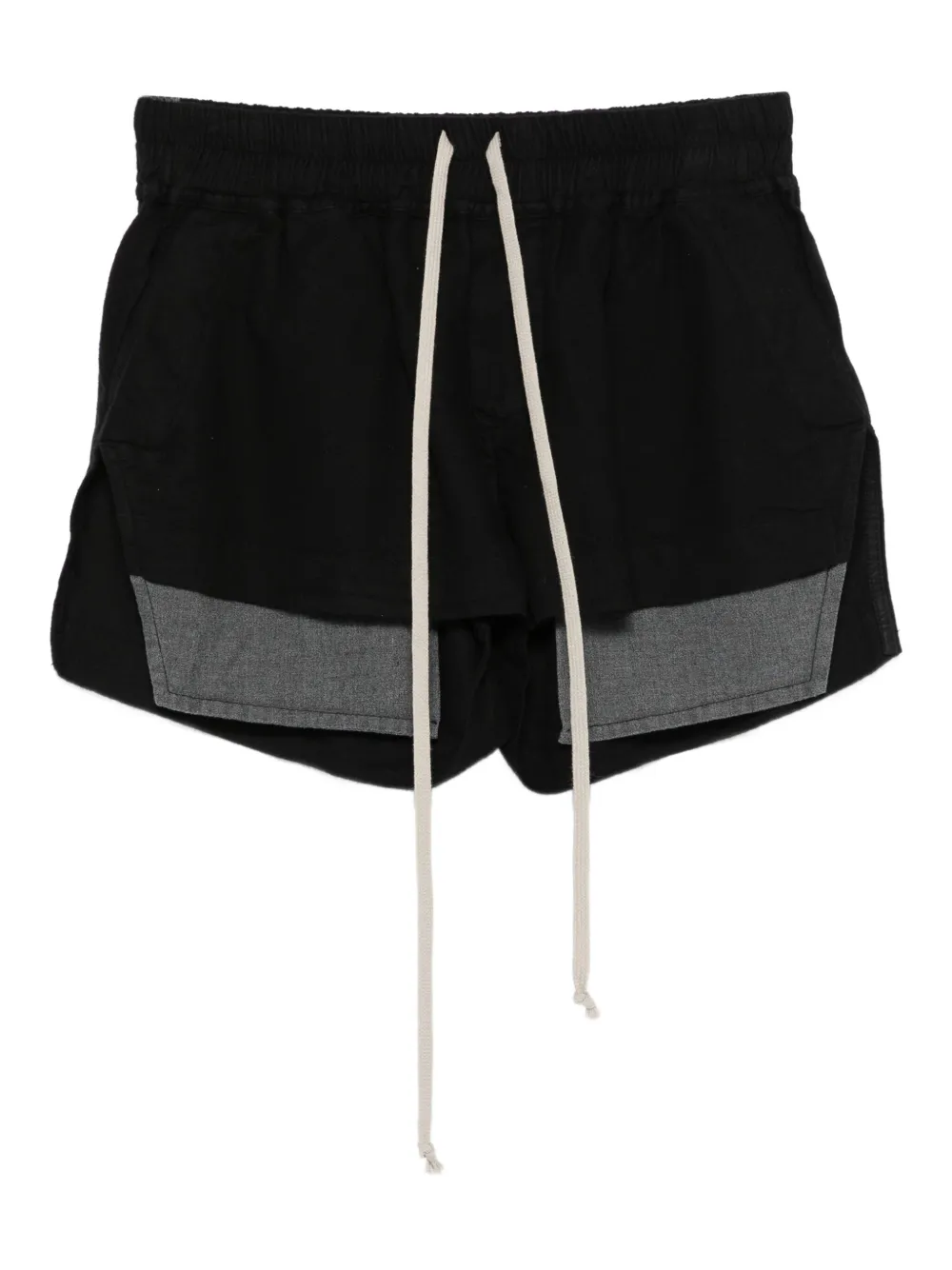 Rick Owens DRKSHDW drawstring panelled shorts | Black | Image 1