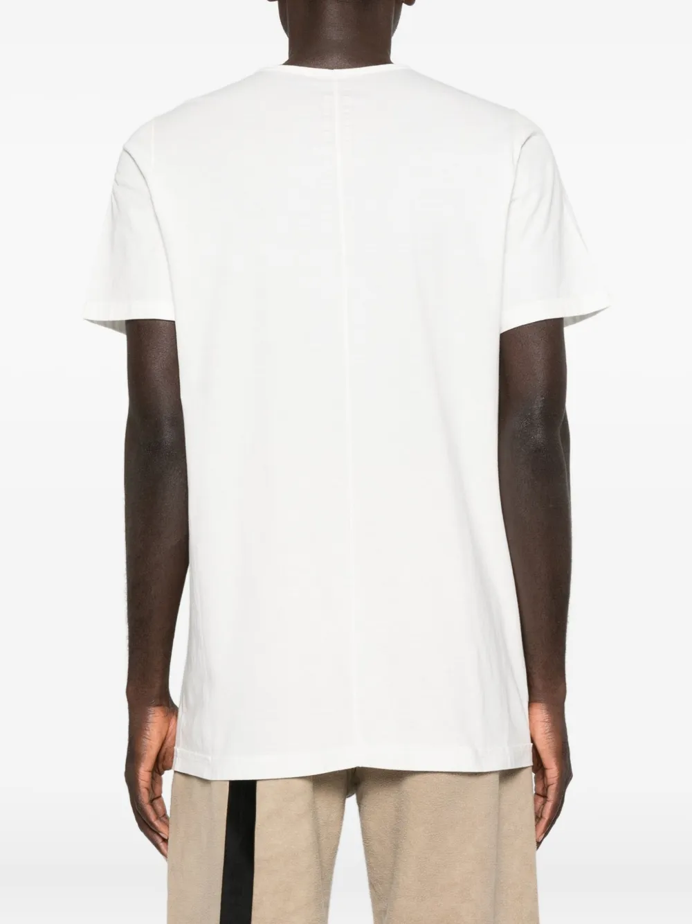 Rick Owens Drkshdw Short-sleeve Draped-hem T-shirt In White