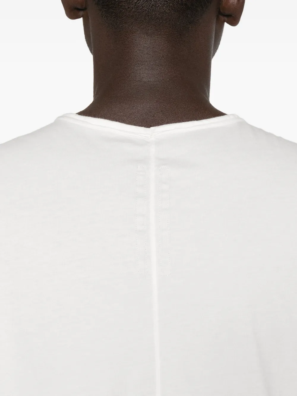 Rick Owens Drkshdw Short-sleeve Draped-hem T-shirt In White