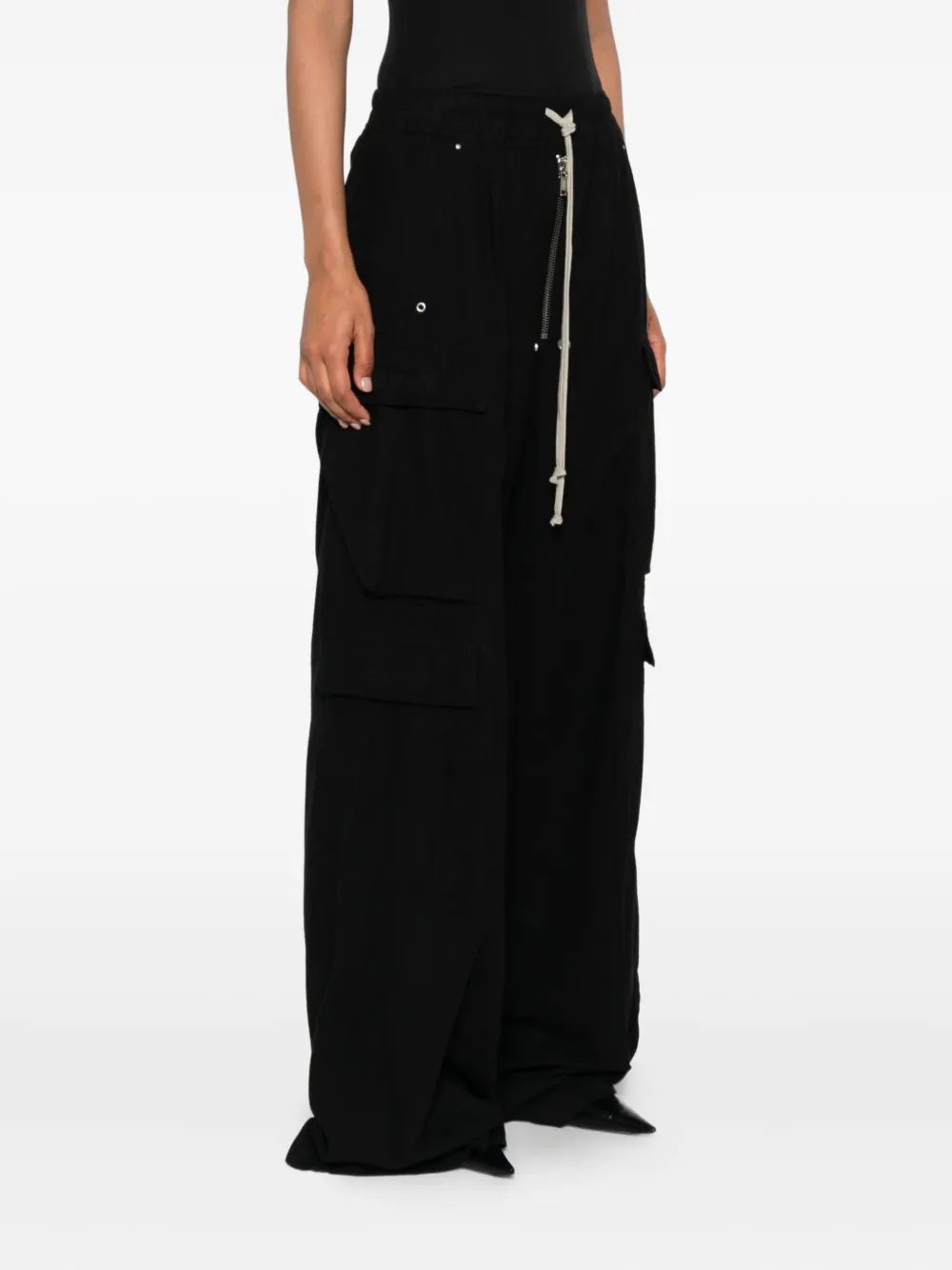 Rick Owens Drkshdw Double Jumbo Belas Cargo Trousers In Black