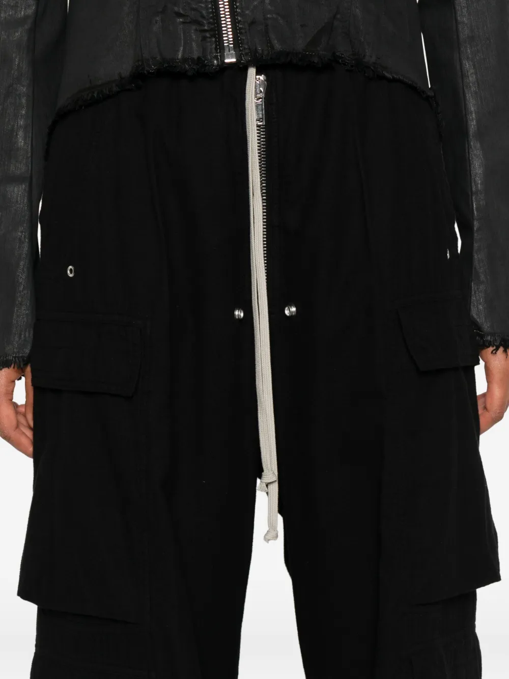Rick Owens Drkshdw Double Jumbo Belas Cargo Trousers In Black