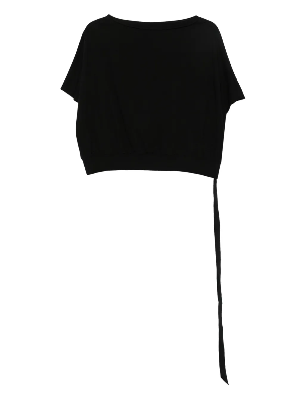 Rick Owens Drkshdw Boat-neck Strap-detail Top In Black