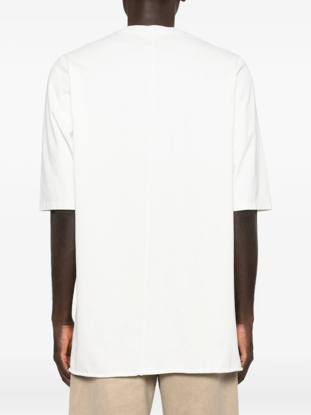 Rick Owens Short-sleeve Cotton T-shirt In White
