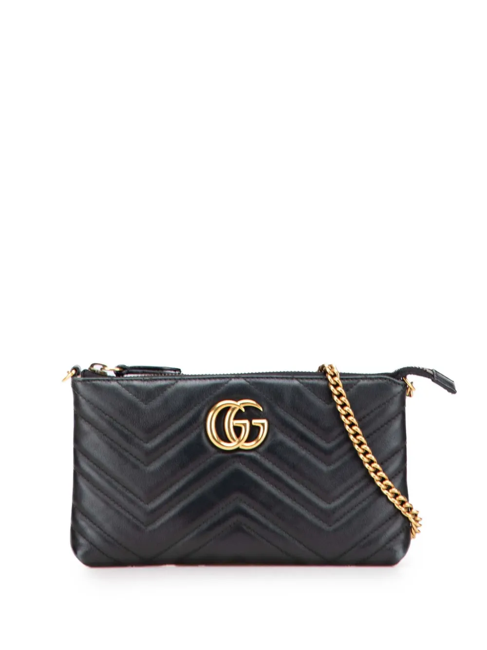 Gucci Pre-Owned 2016-2025 Mini GG Marmont Matelasse Leather Wallet On Gucci Pre-Owned 2016-2025 Mini GG Marmont Matelasse Leather Wallet On