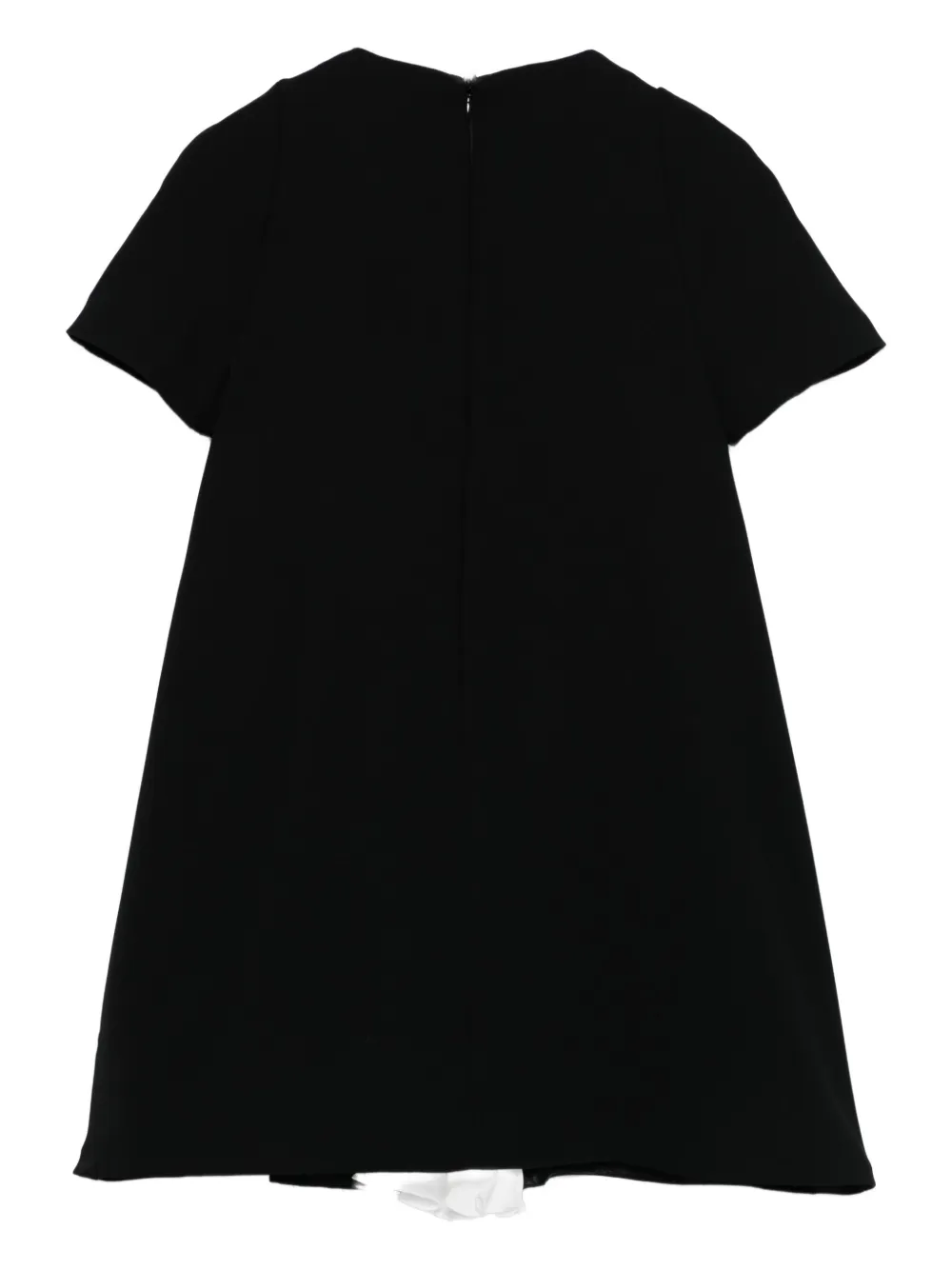 Mi Mi Sol Bow-detail Short-sleeve Dress In Black