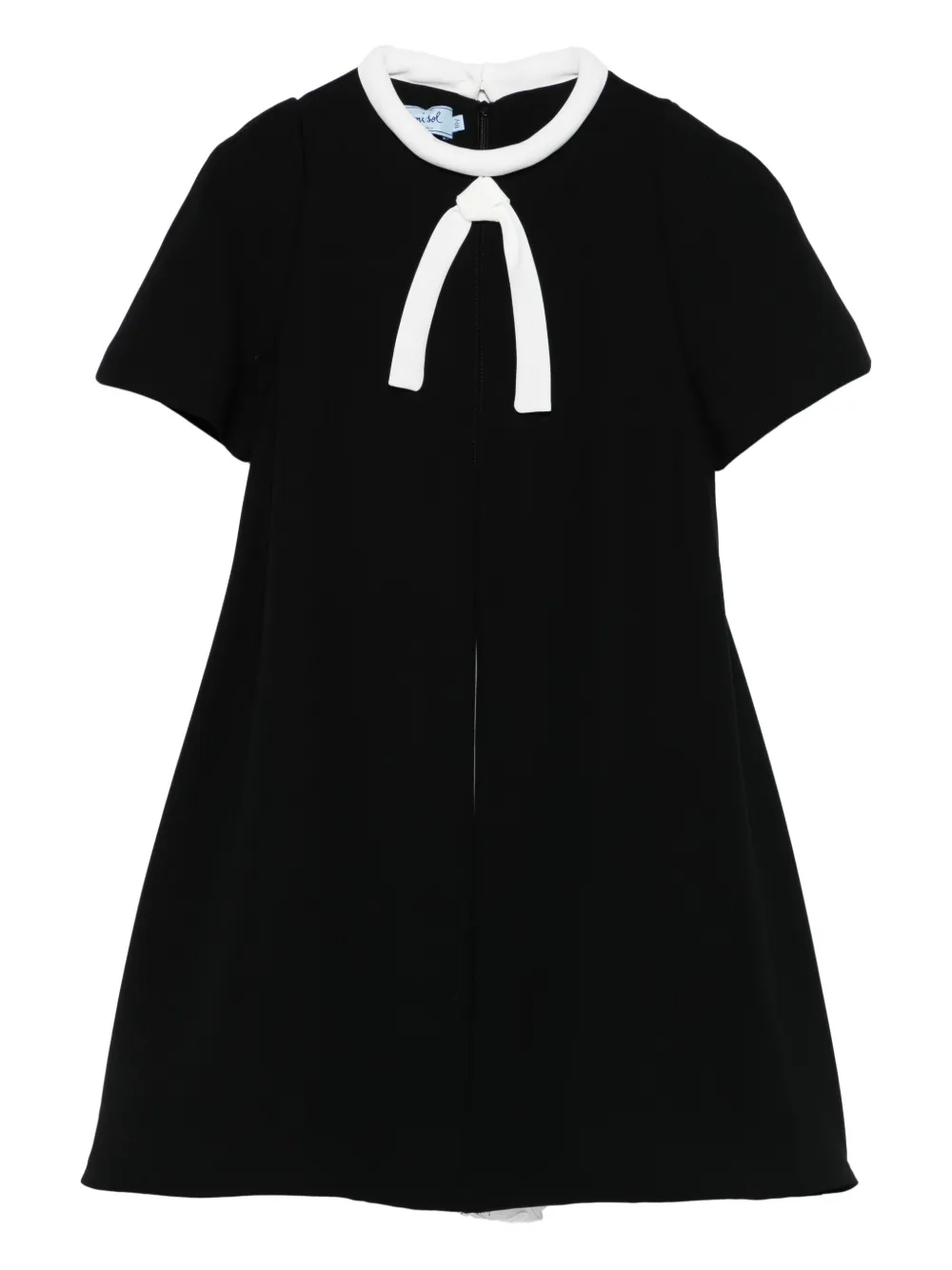 Mi Mi Sol bow-detail short-sleeve dress | Black | Image 1
