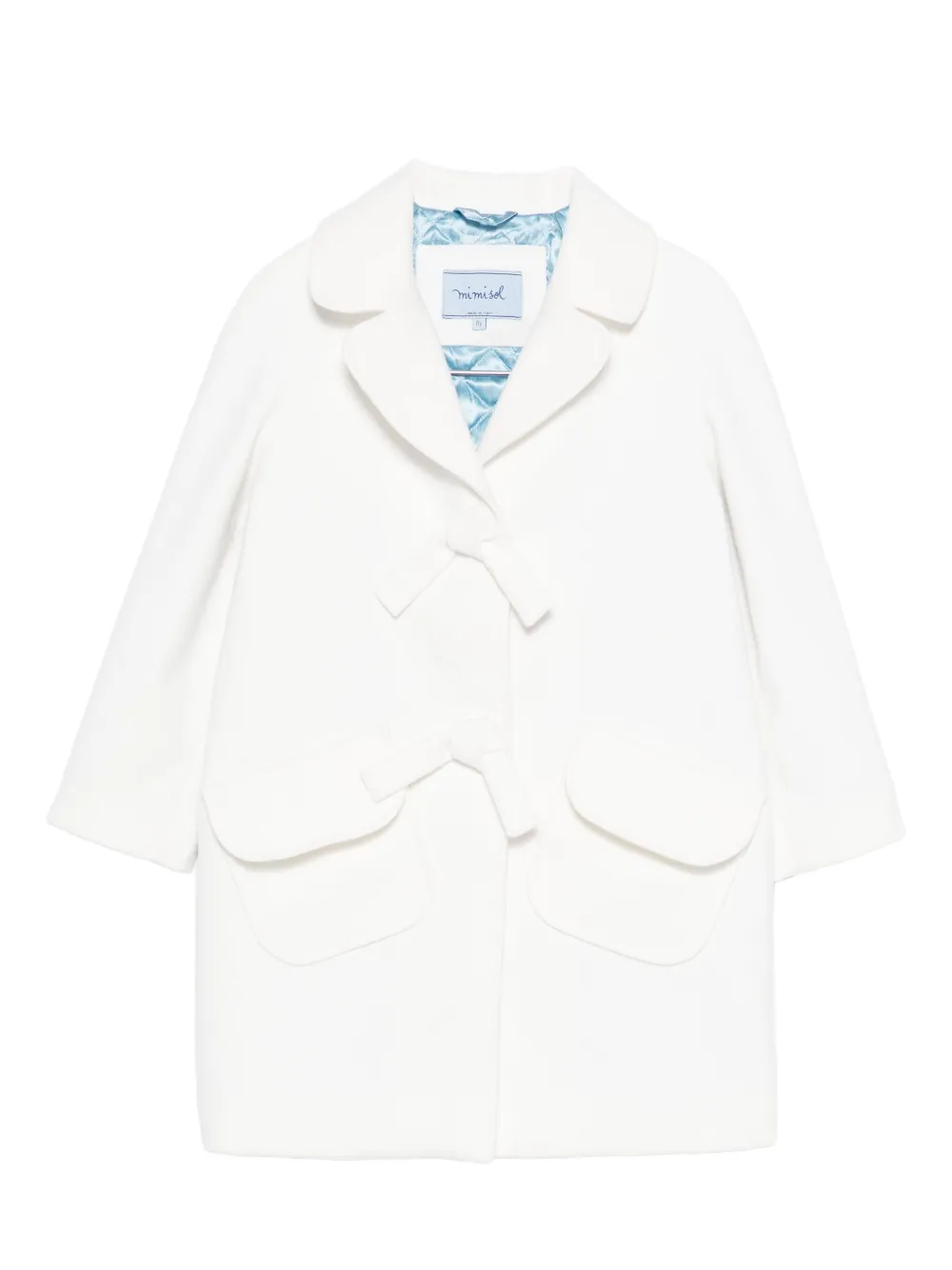 Mi Mi Sol bow-detail coat | White | Image 1