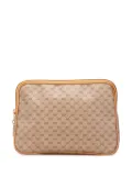 Gucci Pre-Owned 2000-2015 Micro GG Coated Canvas Travel Toiletry Cosmetic Pouch clutch bag - Brown
