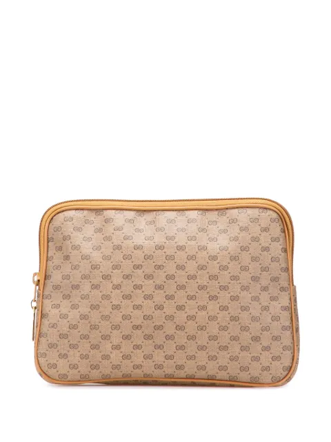 Gucci Pre-Owned 2000-2015 Micro GG Coated Canvas Travel Toiletry Cosmetic Pouch clutch bag