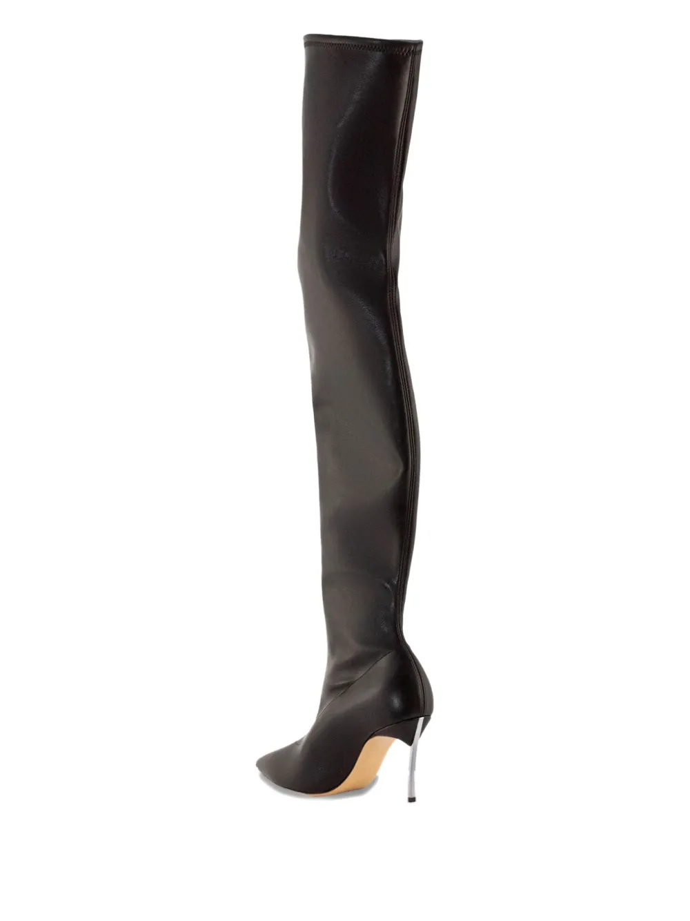 Casadei 80mm Pointed-toe Stiletto Boots In Black