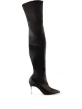 Casadei 80mm pointed-toe stiletto boots - Black