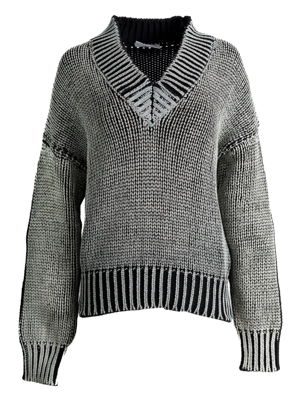 Vaquera V-neck ribbed sweater | Black | Image 1
