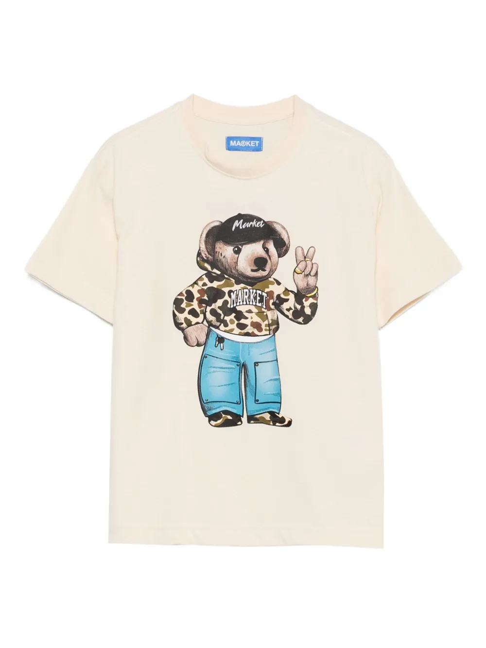 MARKET bear-print T-shirt | Neutrals | Image 1