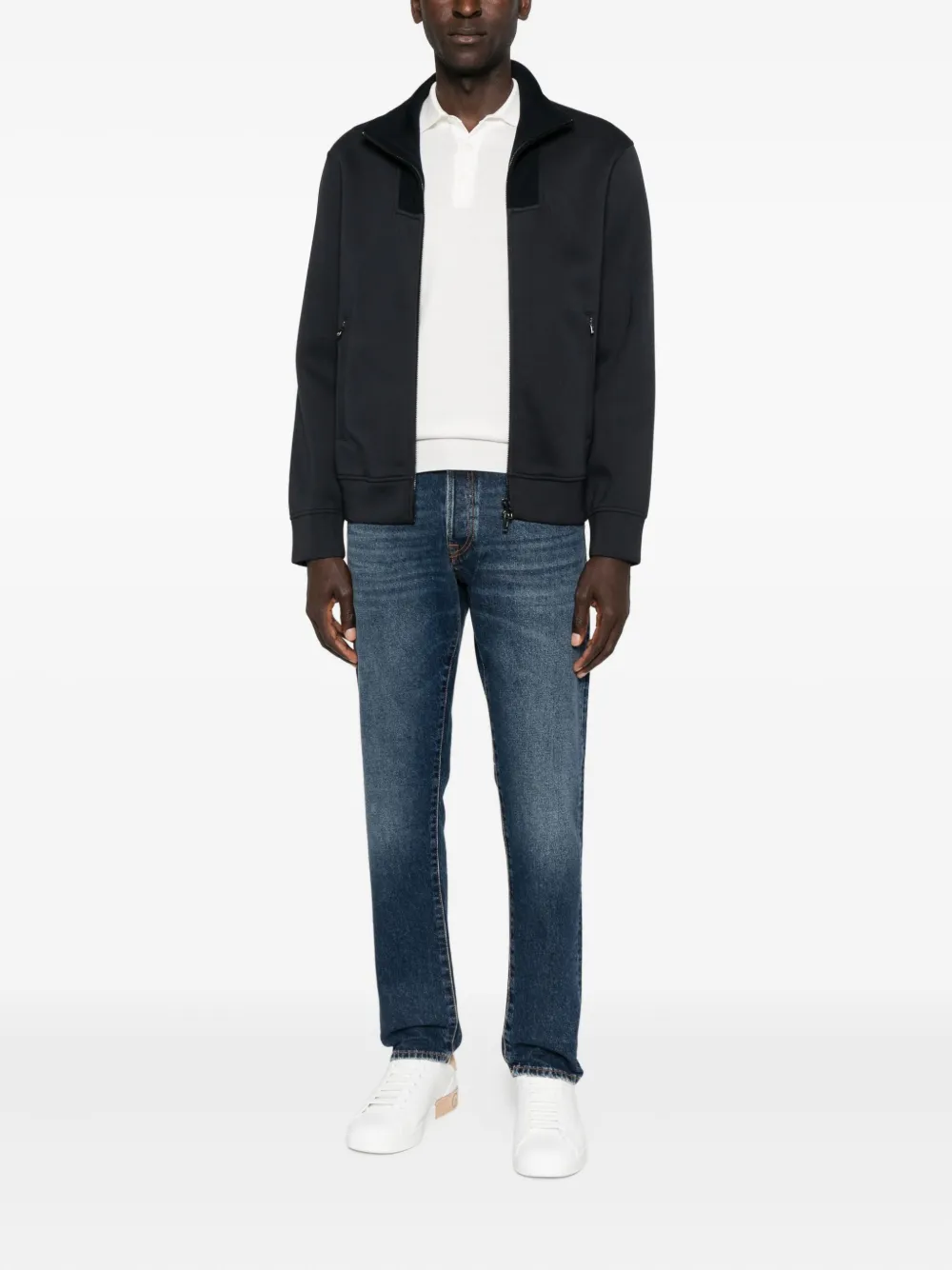 Emporio Armani zip-front panelled jacket | Sport Jackets & Windbreakers | Image 2