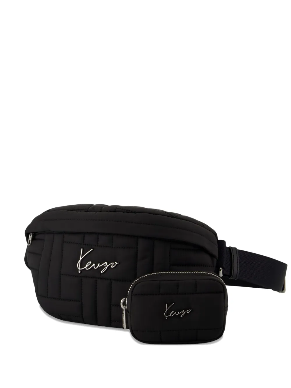 Kenzo quilted logo belt bag - ブラック Kenzo quilted logo belt bag - ブラック