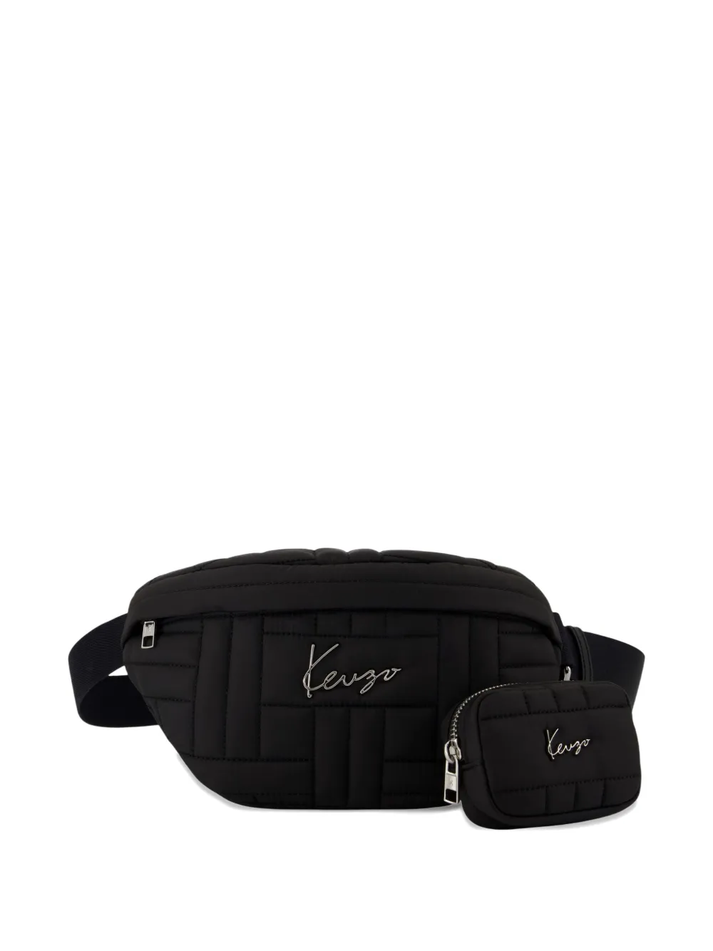 Kenzo quilted logo belt bag - Zwart