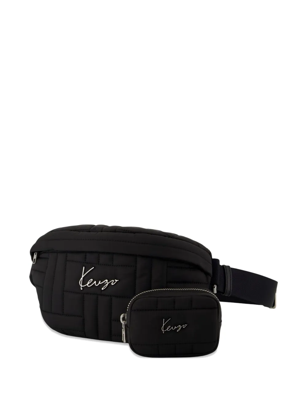 Kenzo quilted logo belt bag Zwart