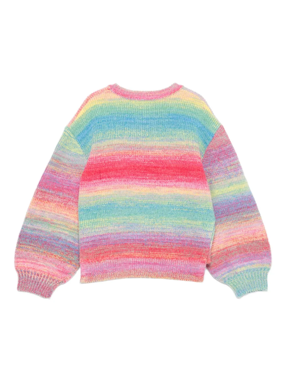 Stella McCartney Kids rainbow-striped graphic knit sweater | Boys Knitwear | Image 2