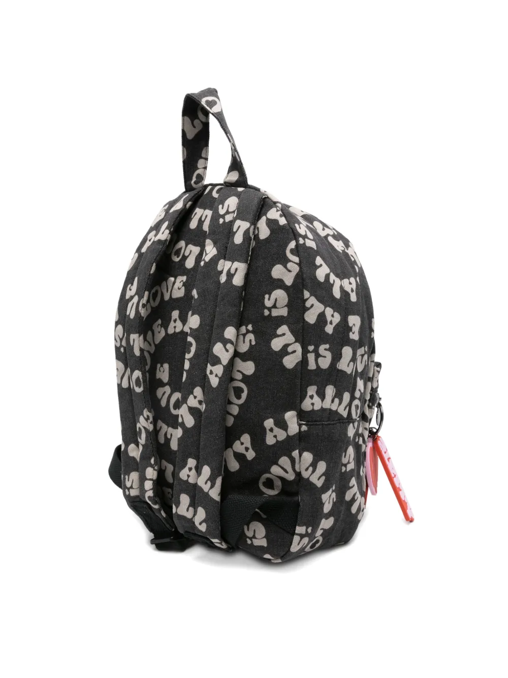 Stella McCartney Kids love-print backpack - Zwart